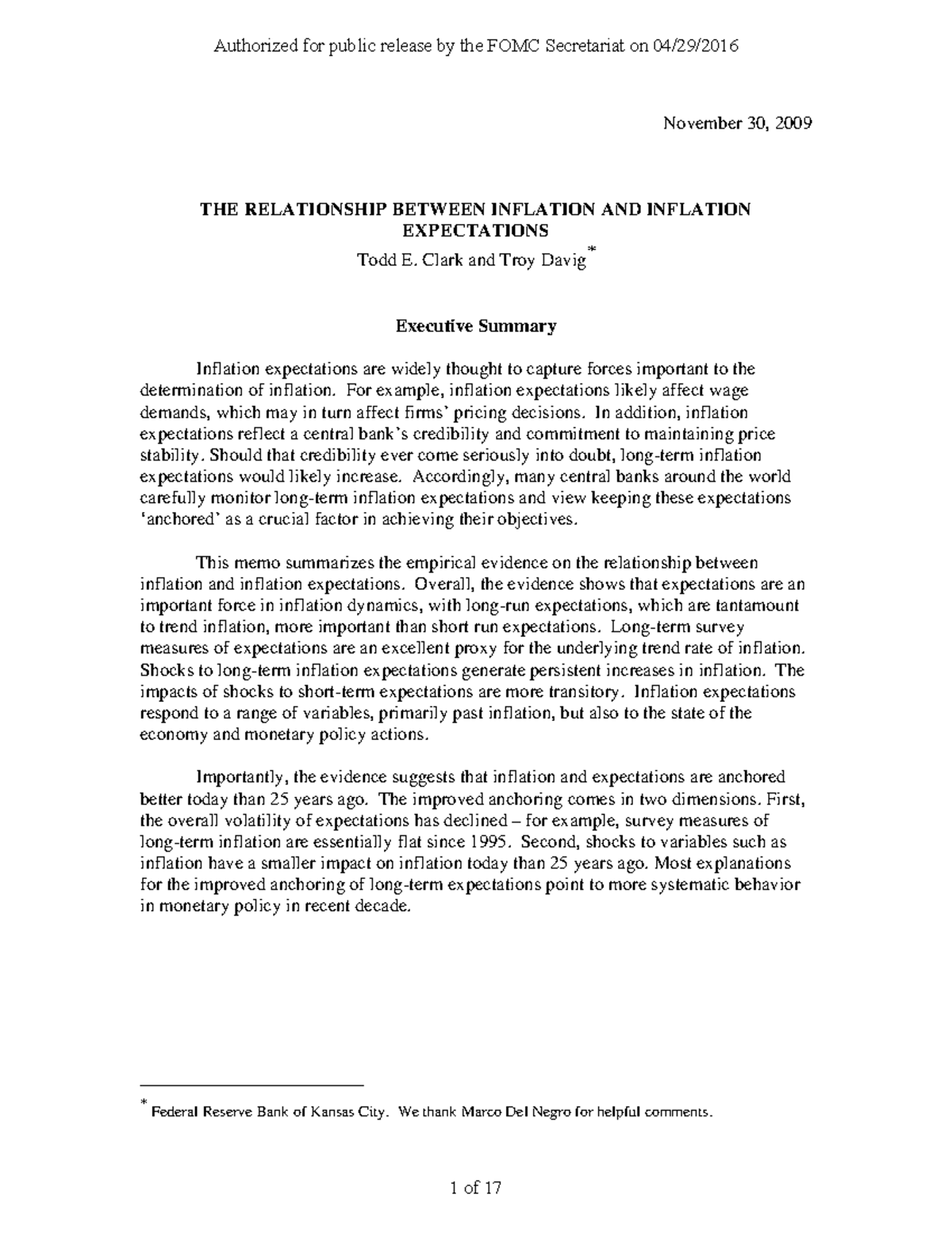 Inflation & Inflation Expectations: Empirical Insights and Trends - Studocu