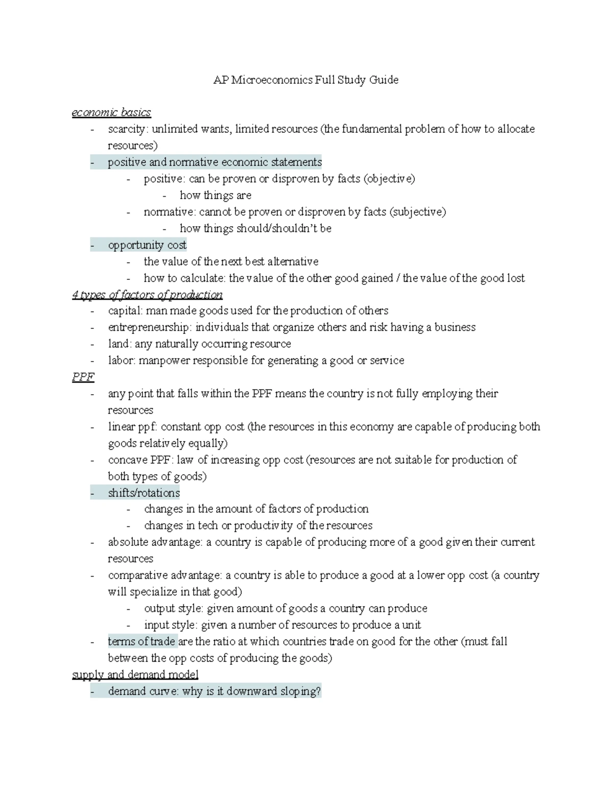 Econ 23-24: Microeconomics Unit 3 Summary and Key Concepts - Studocu