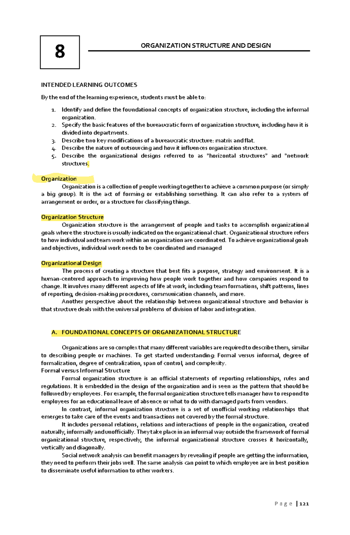 Chapter 8 - Organizational Behavior and Design Concepts in OB101 - Studocu