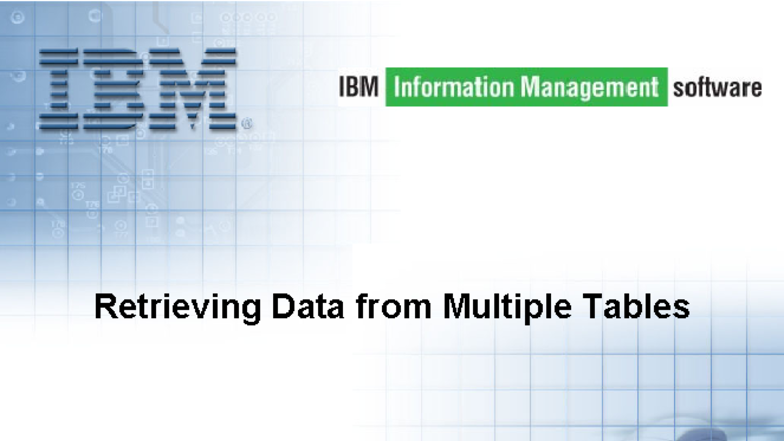 Retrieving Data from Multiple Tables (SQL JOIN) - Unit 5 - Studocu