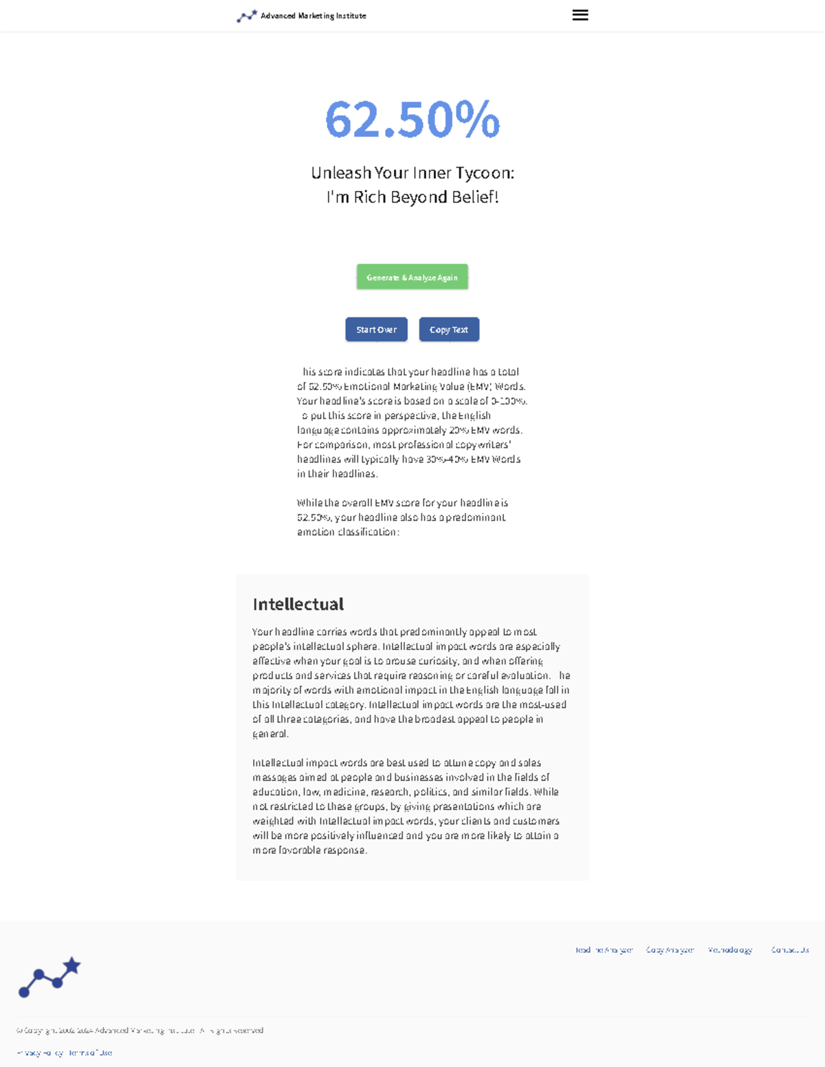 62 Percent HIGH EMV Score - !