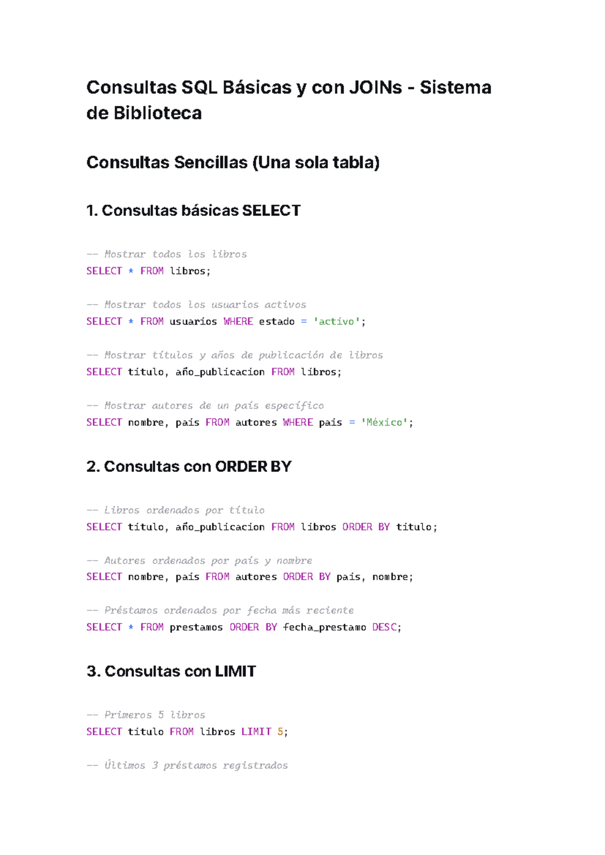 Consultas SQL Básicas y JOINs - Práctica 3 - Studocu