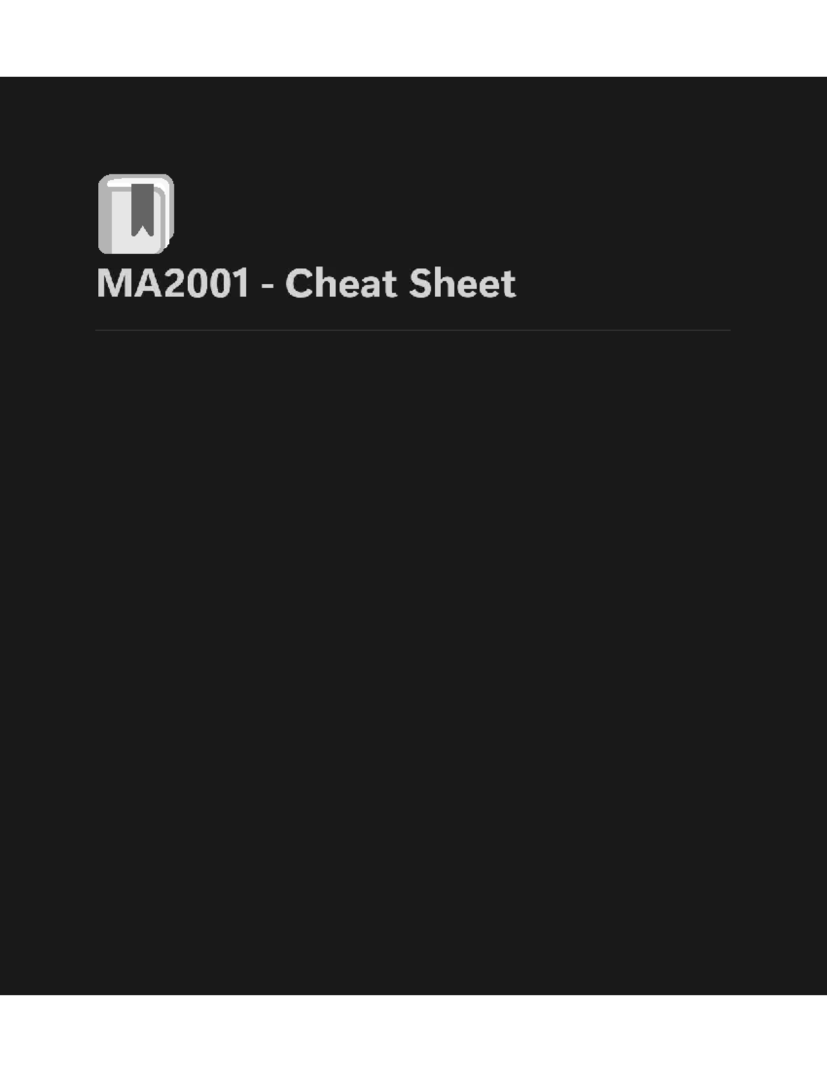 MA2001 Cheat Sheet: Key Formulas in Mechanics of Materials - Studocu