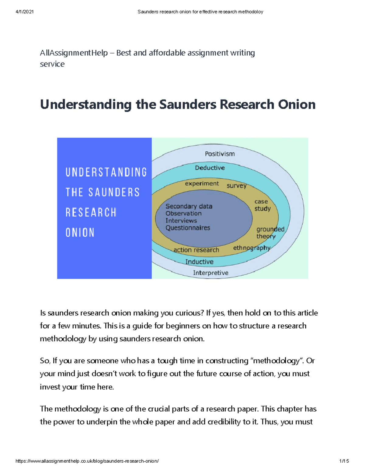 Saunders Research Onion: A Comprehensive Guide to Research Methodology ...