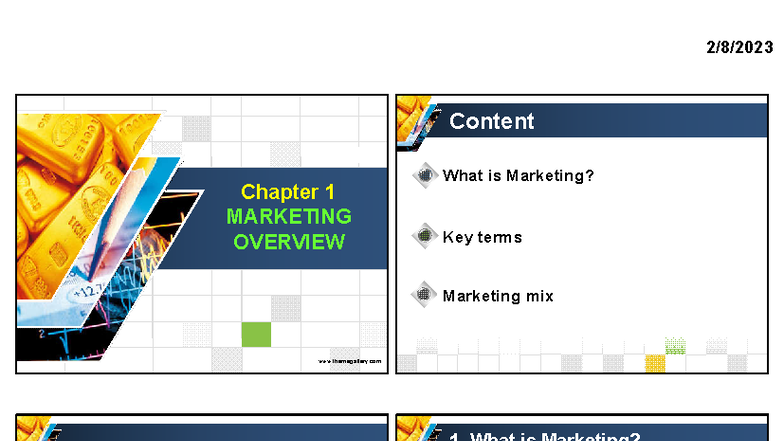 Chapter 1 - Marketing Overview: Key Concepts & Mix (Principles of ...