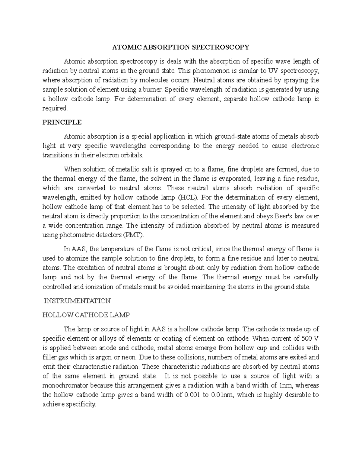 AAS - Understanding Atomic Absorption Spectroscopy Principles and ...