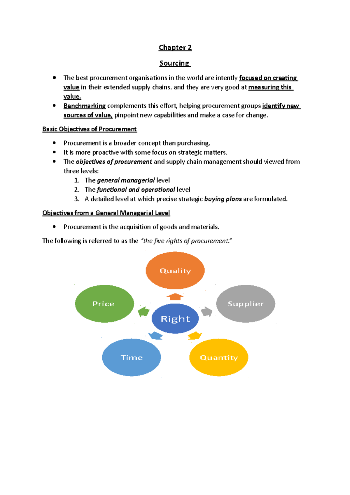 Chapter 2 - Right Quality Supplier Time Quantity Price Chapter 2 ...