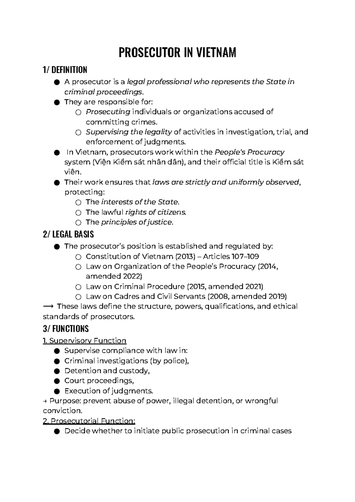 Legal Ethics and Requirements for Prosecutors in VN: A Comprehensive ...