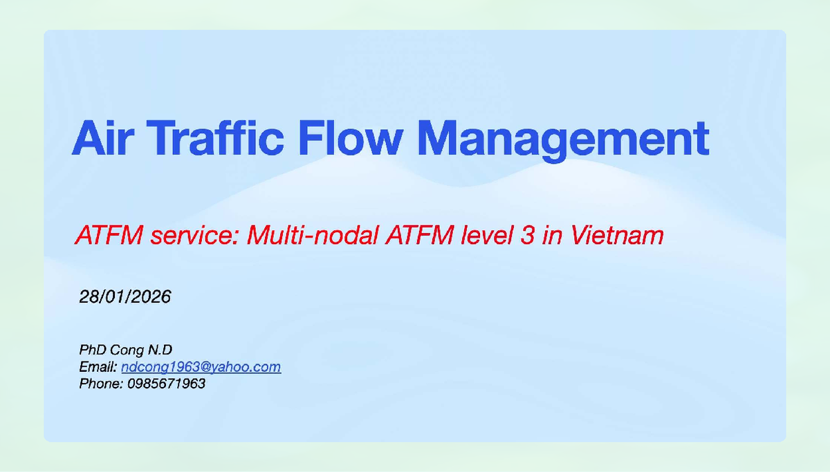 Giáo Trình Huấn Luyện Nhân Viên ATFM Mức 3 - ATFM Level 3 - Studocu