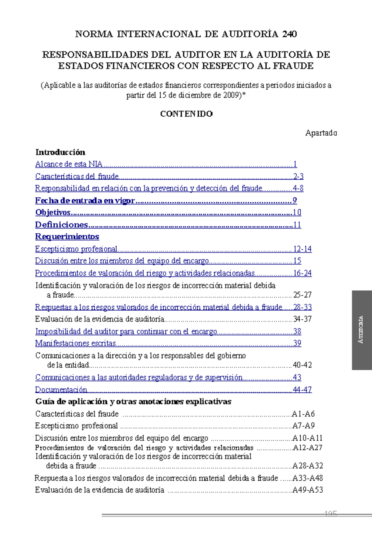 NIA 240 - Responsabilidades del Auditor en Fraude en Estados ...