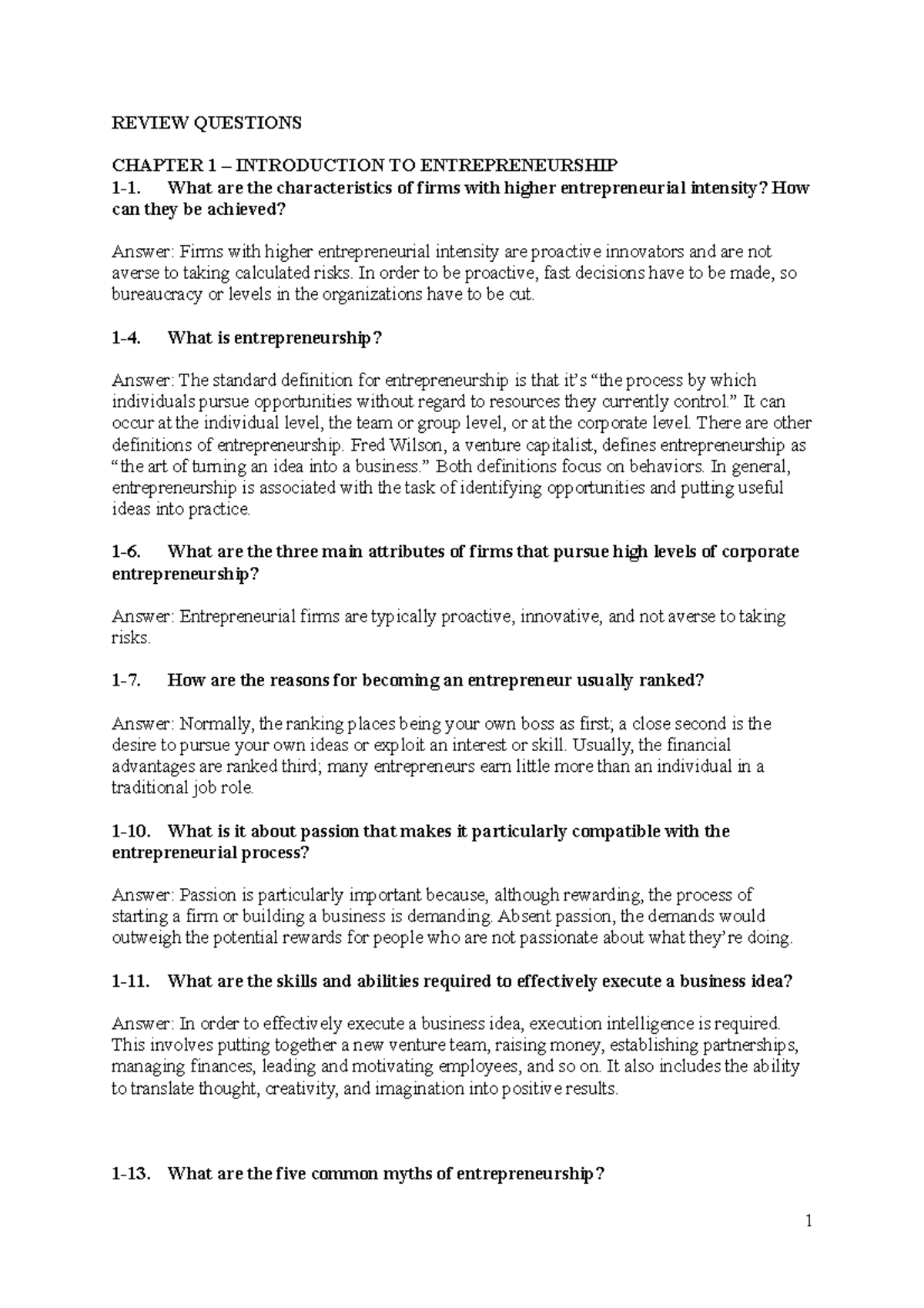 Review Questions - this is a study materials - REVIEW QUESTIONS CHAPTER ...