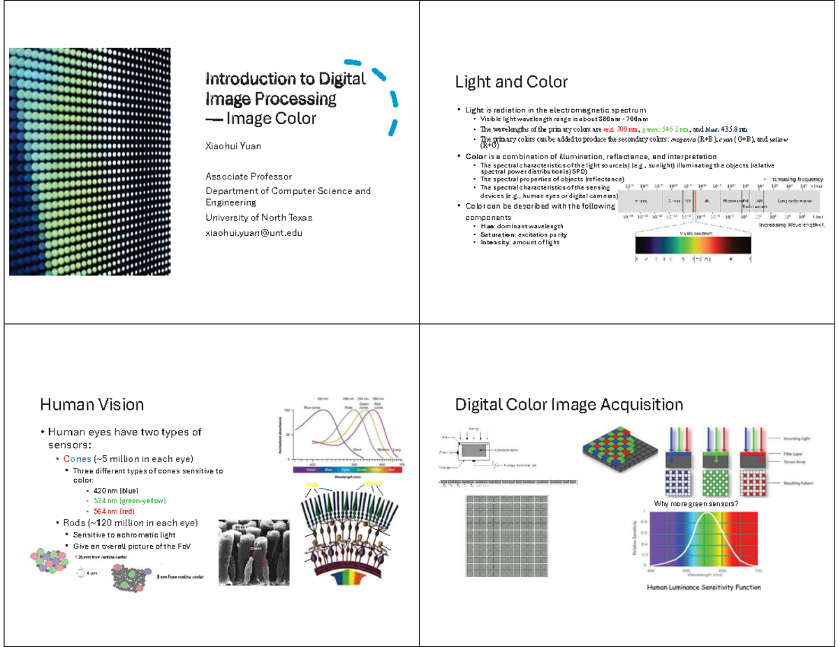 Introduction to Digital Image Processing - Color - Studocu