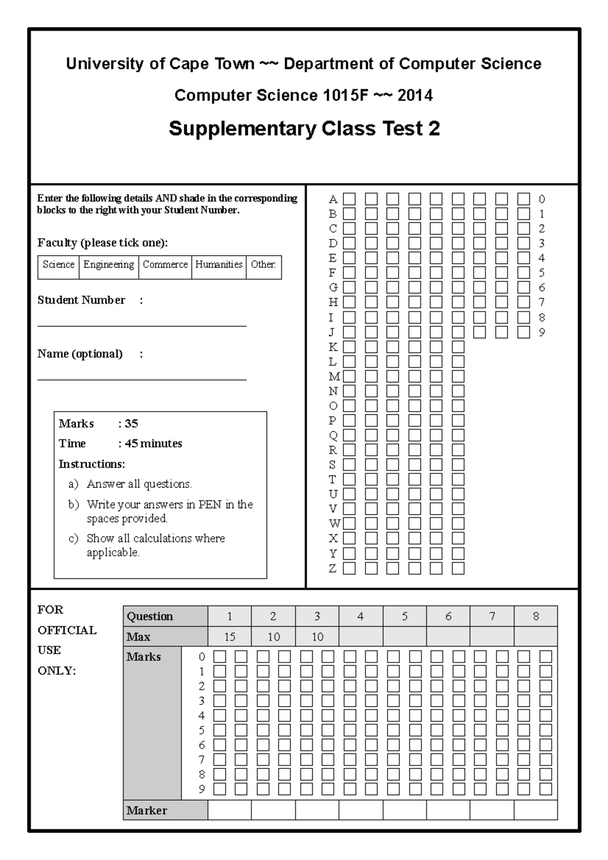 CSC1015S 2023 Final Exam Questions and Answers Guide - Studocu