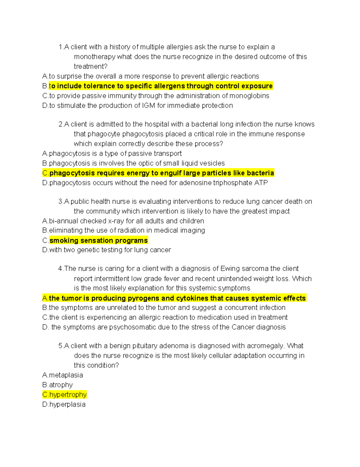Patho 101 - Exam 1 Study Guide for Nursing Students - Studocu