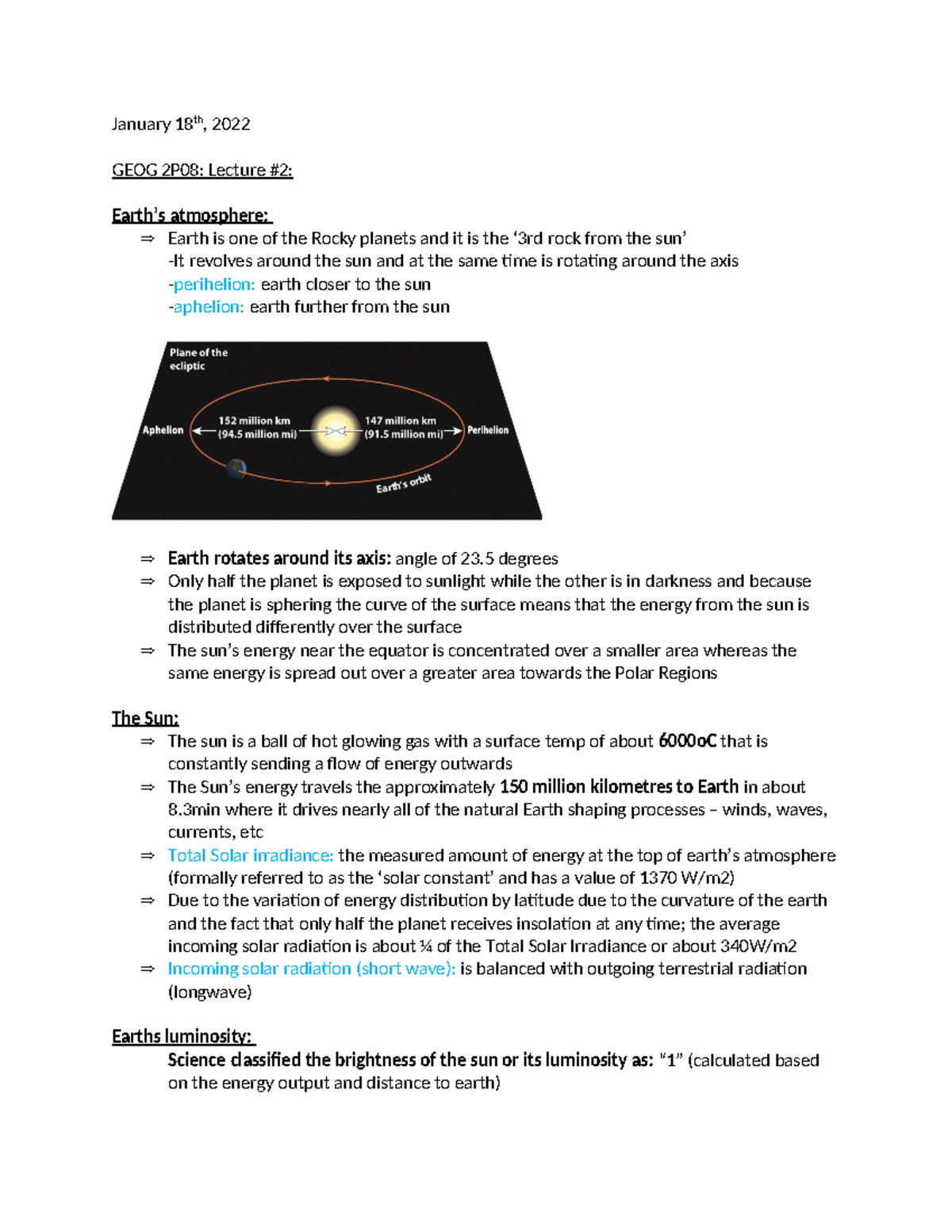 GEOG 2P08 - Lecture 2: Understanding Earth's Atmosphere and Energy ...