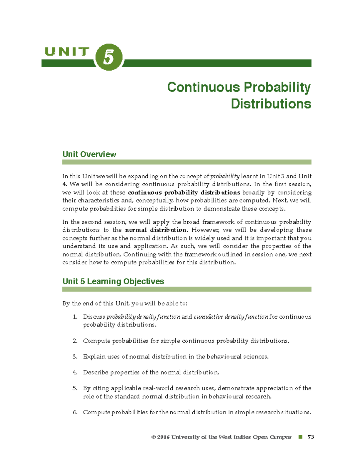Continuous Probability Distributions & Normal Distribution - ECON 1010 ...
