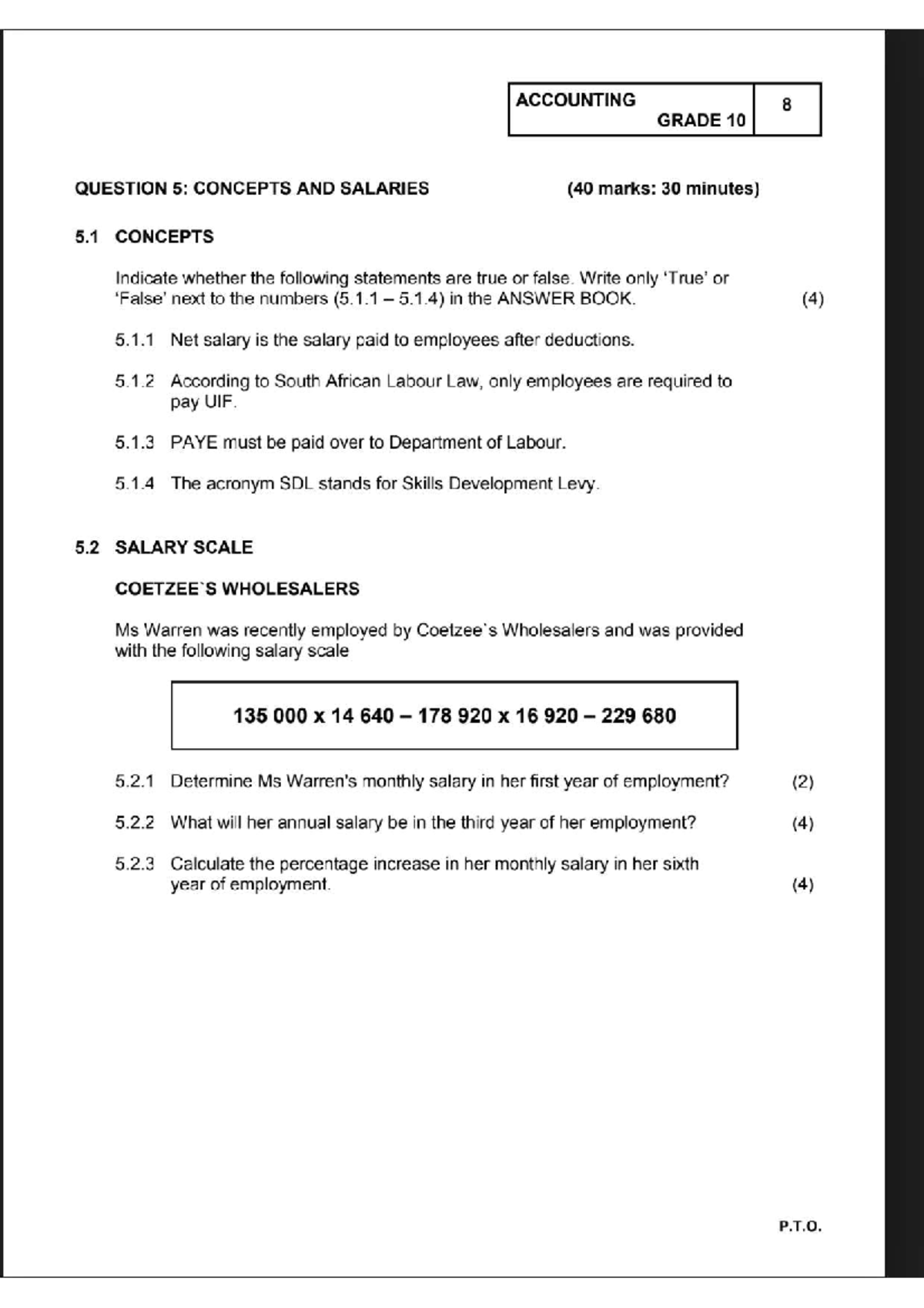 ACCOUNTING 8 GRADE 10: Concepts, Salaries & General Ledger Insights ...