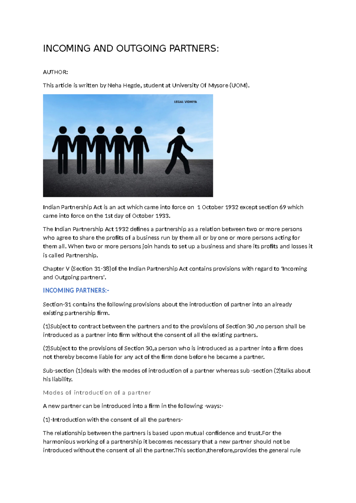 Incoming AND Outgoing Partners - INCOMING AND OUTGOING PARTNERS: AUTHOR ...