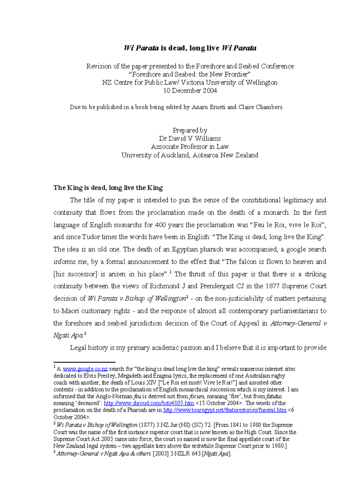 Wi Parata Case Study: Historical Context of Maori Customary Rights ...