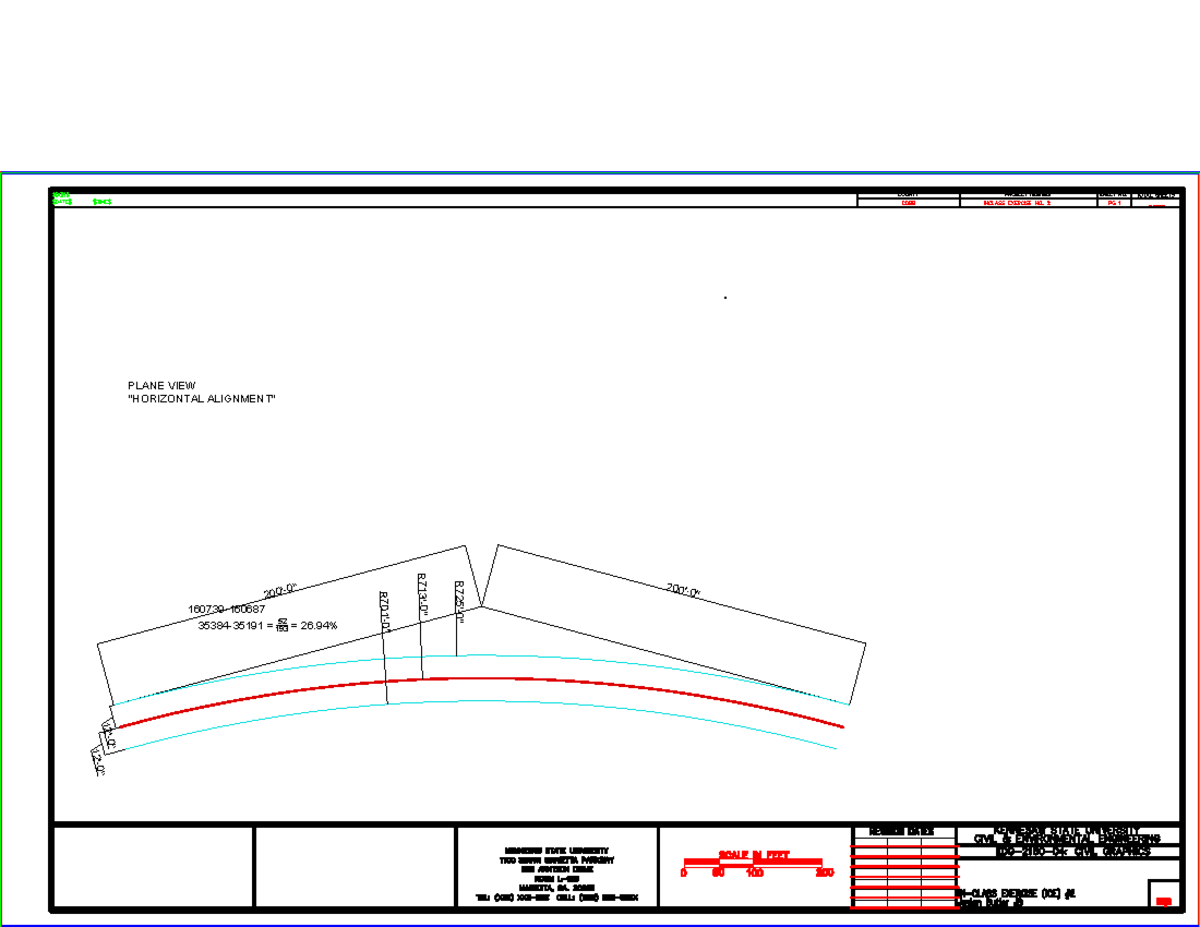 EDG-2160 In-Class Exercise #2: Horizontal Alignment Analysis - Studocu