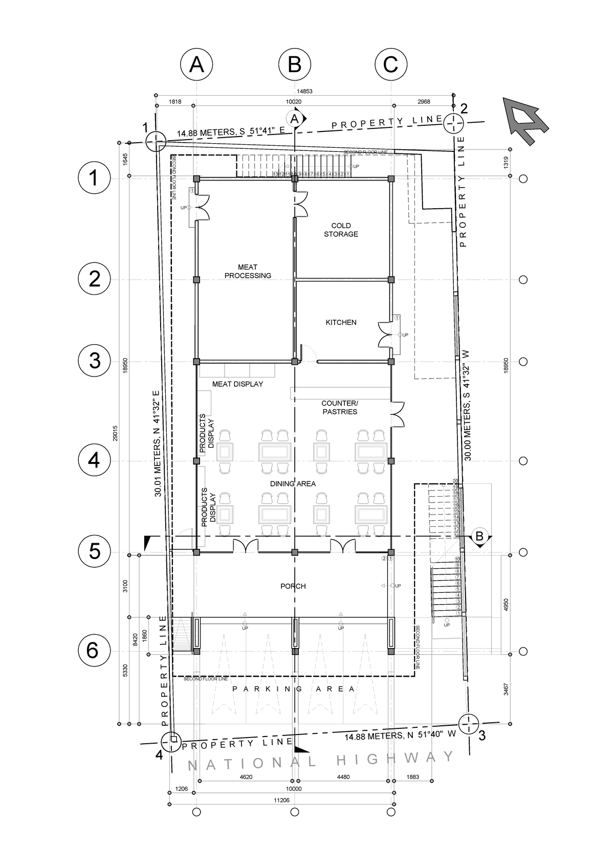 A B C 14853 Ground Floor Layout & Measurements Analysis - Studocu