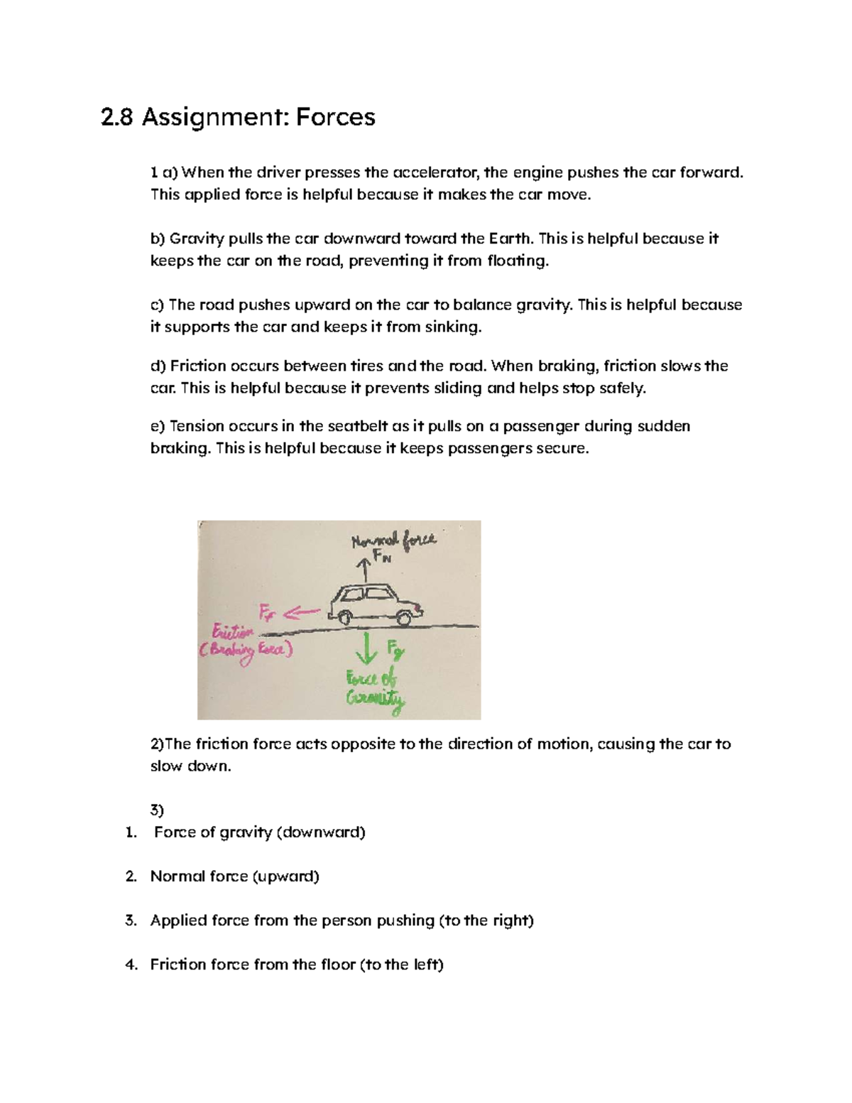 2.8 Assignment: Understanding Forces and Motion Dynamics - Studocu