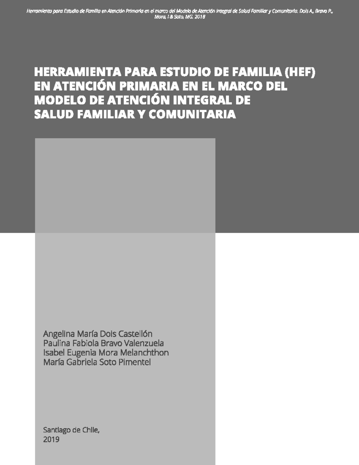 Herramienta HEF para Estudio de Familia en Atención Primaria, 2018 - Document Preview
