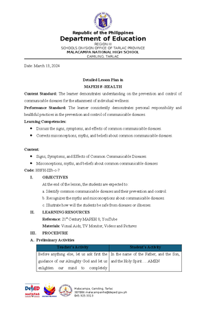 Detailed Lesson Plan in MAPEH 8: Asian Musical Theater Insights - Studocu