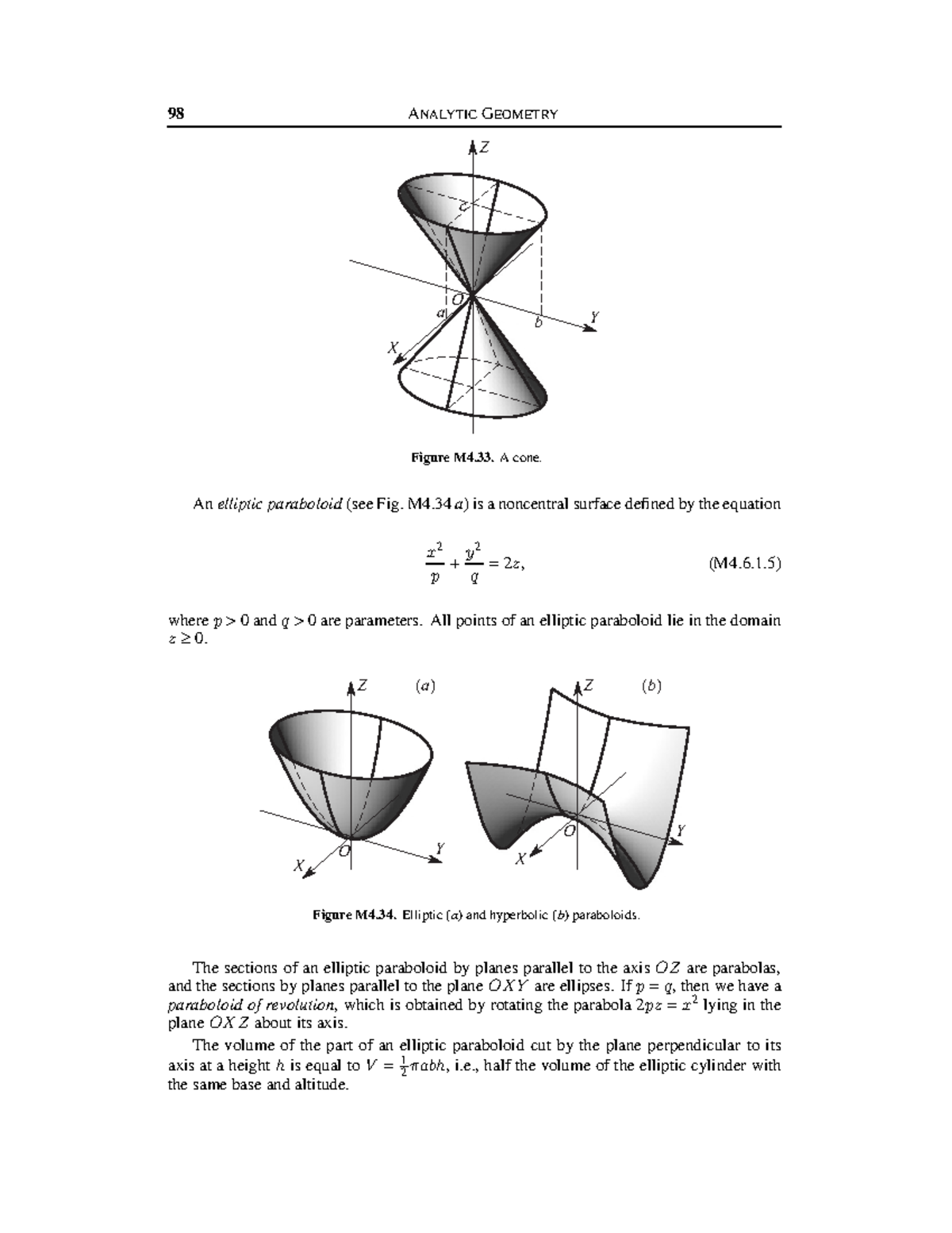 Analytic Geometry M4.6: Quadratic Surfaces and Properties - Studocu