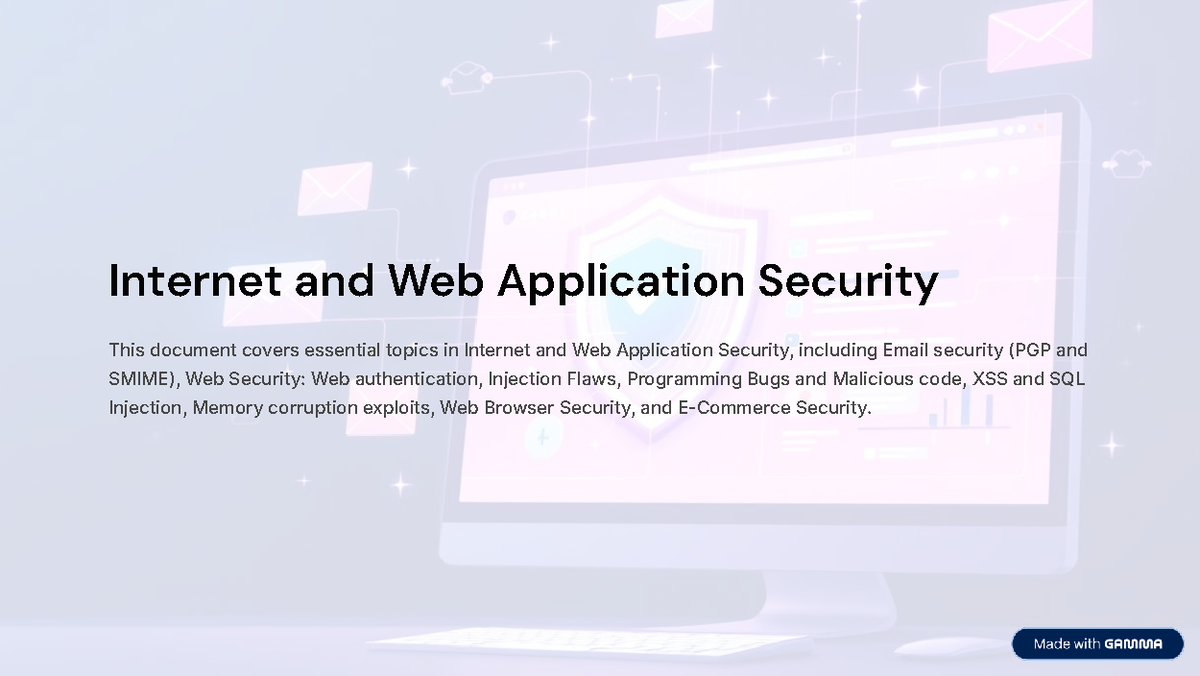 Ws2 - Notes on Internet and Web Application Security - Studocu