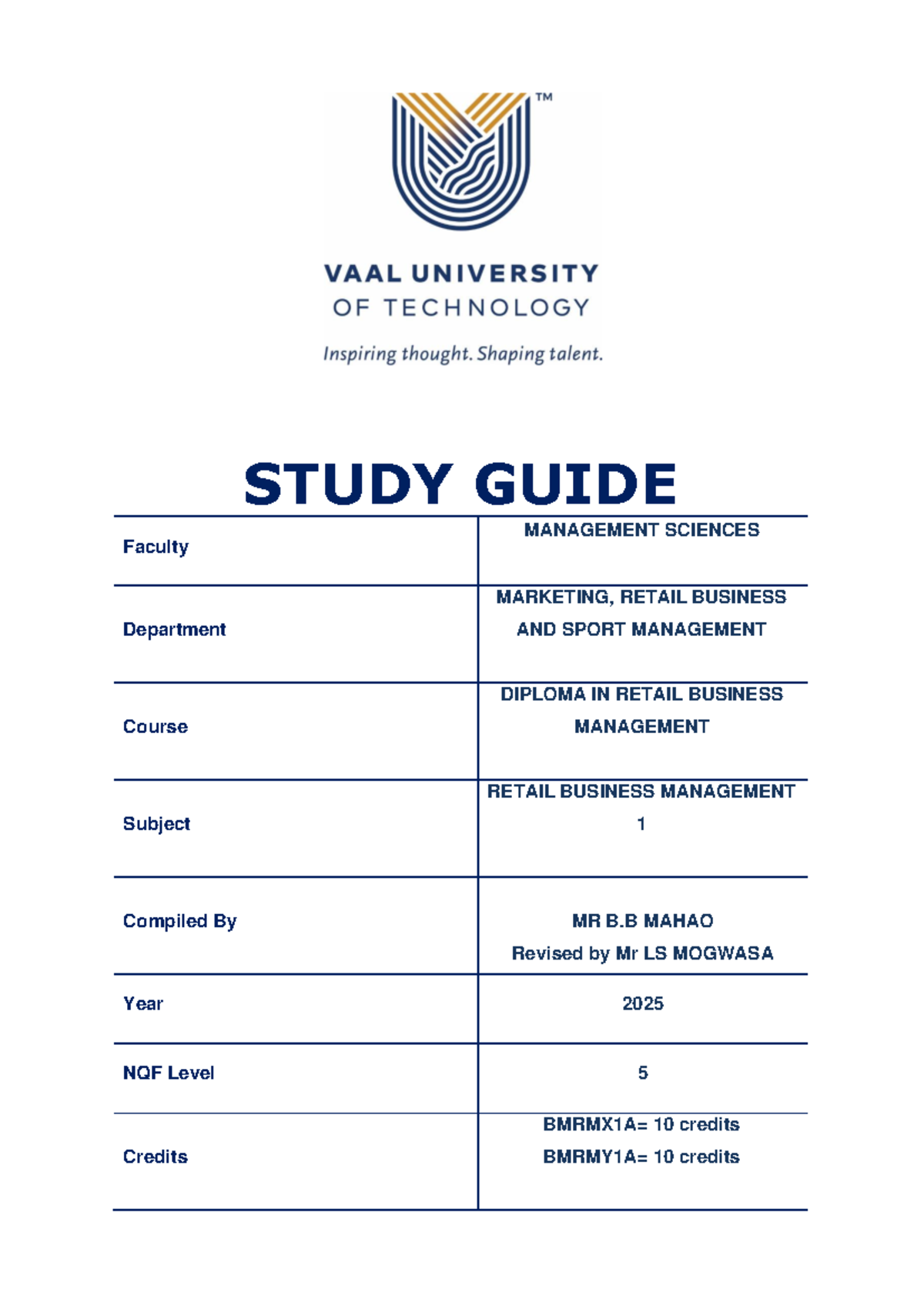 BMRMX1A: Retail Business Management 1 Comprehensive Study Guide (2025 ...