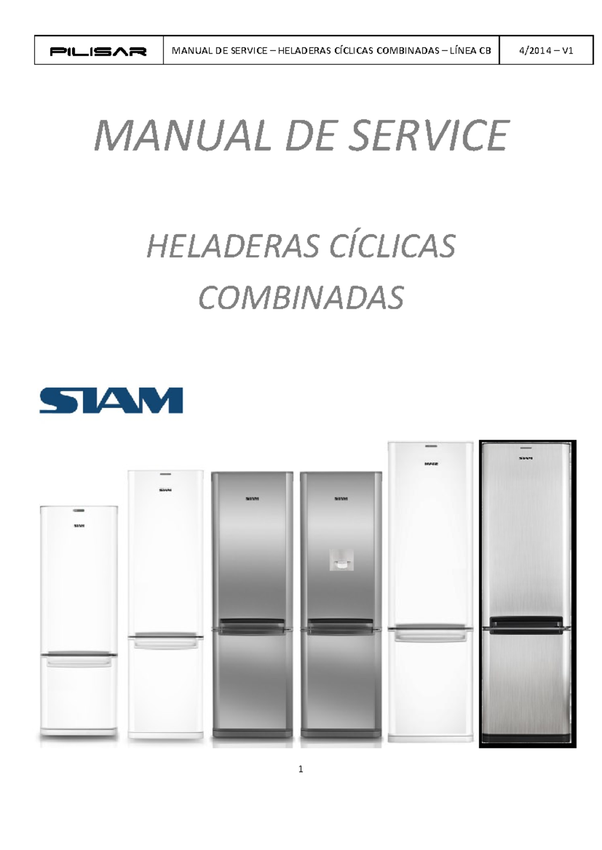 Manual de Servicio Refrigeradores Cíclicos - Modelos HSI y ATMA - Studocu