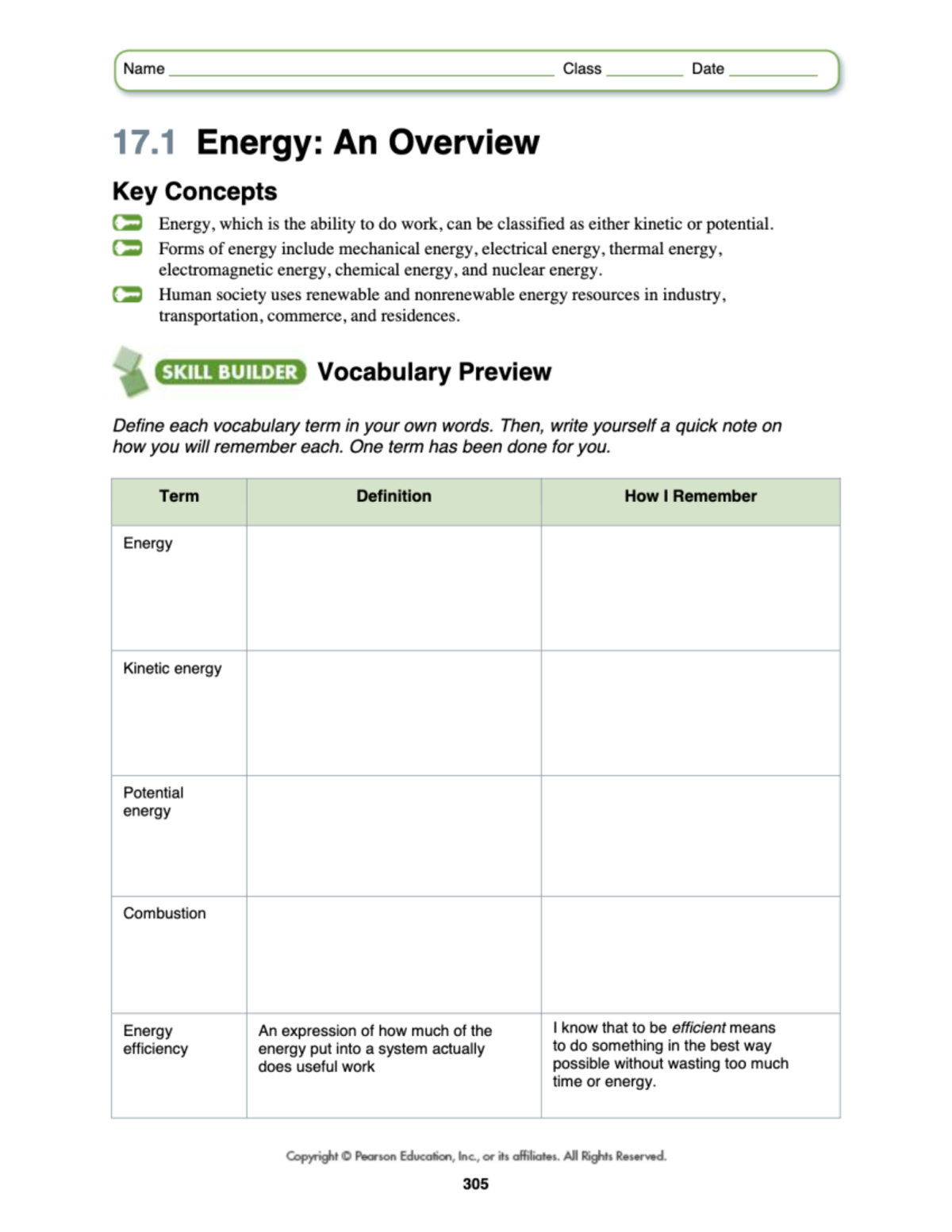17.1 Energy Overview: Key Concepts and Vocabulary Notes - Studocu