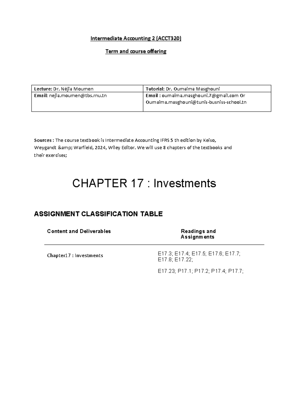 Tutoriel chaper 17 - this is the mandatory assignment for chapter 17 ...