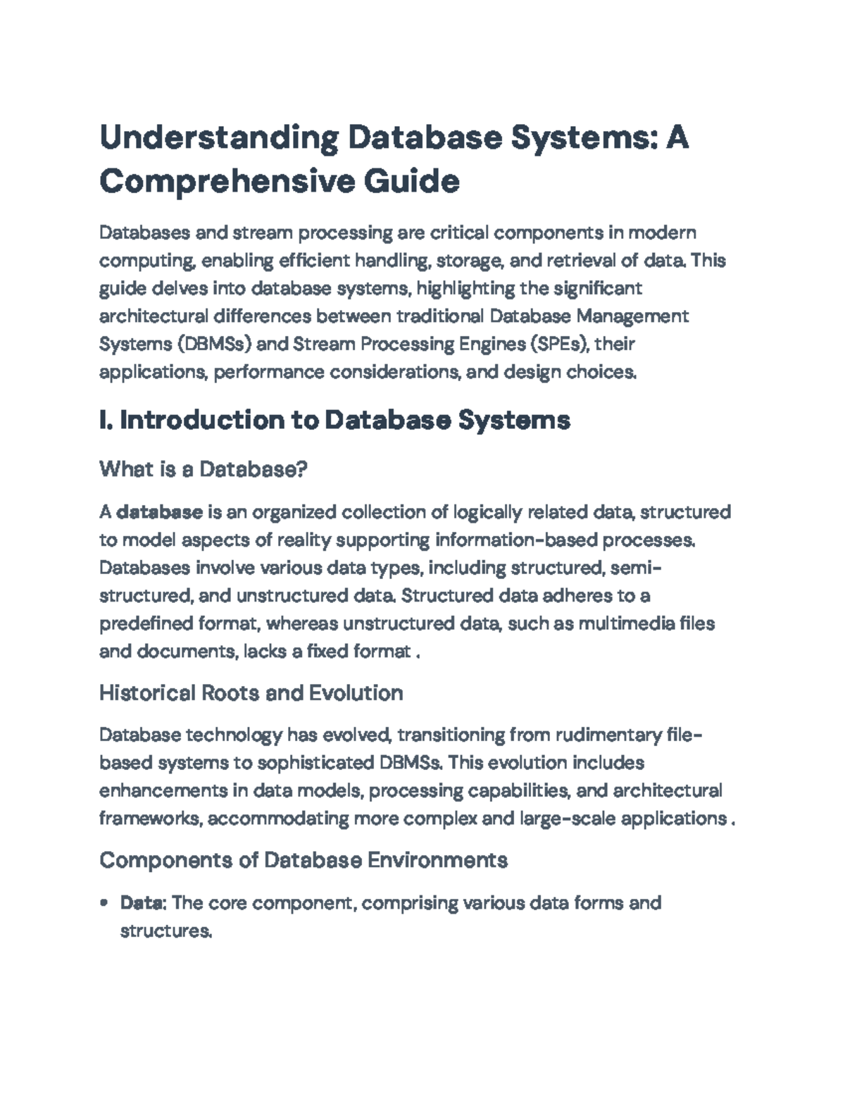 Database Systems: A Comprehensive Guide on DBMS and Stream Processing ...