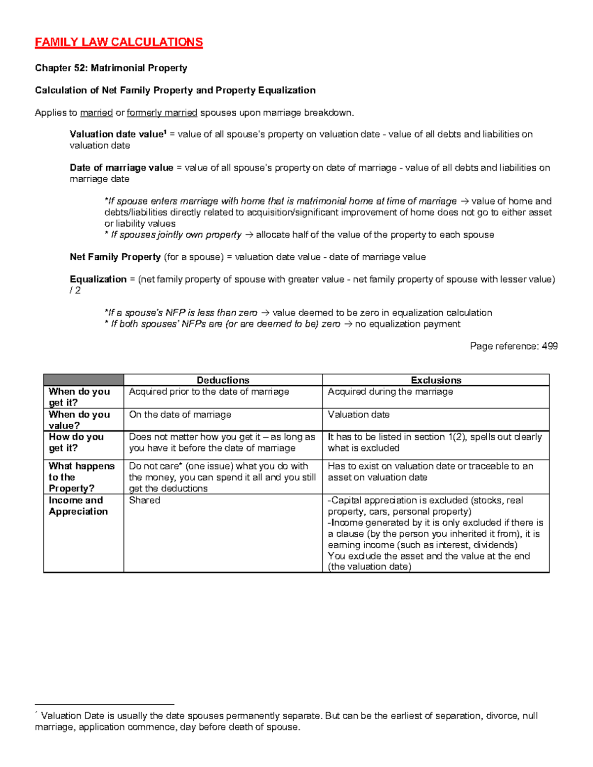 Family Law Calculations - FAMILY LAW CALCULATIONS Chapter 52 ...