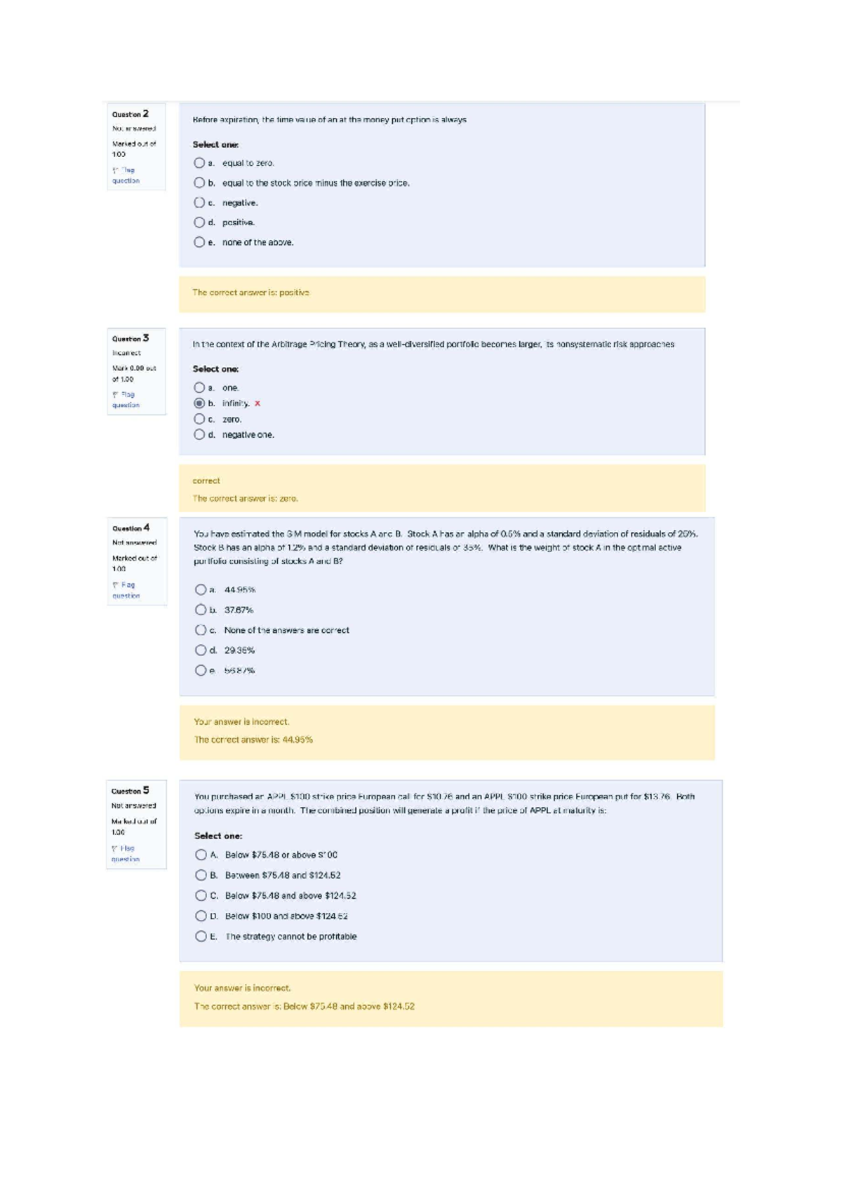 Answers - Notes for FIN 301 Midterm Exam - Studocu