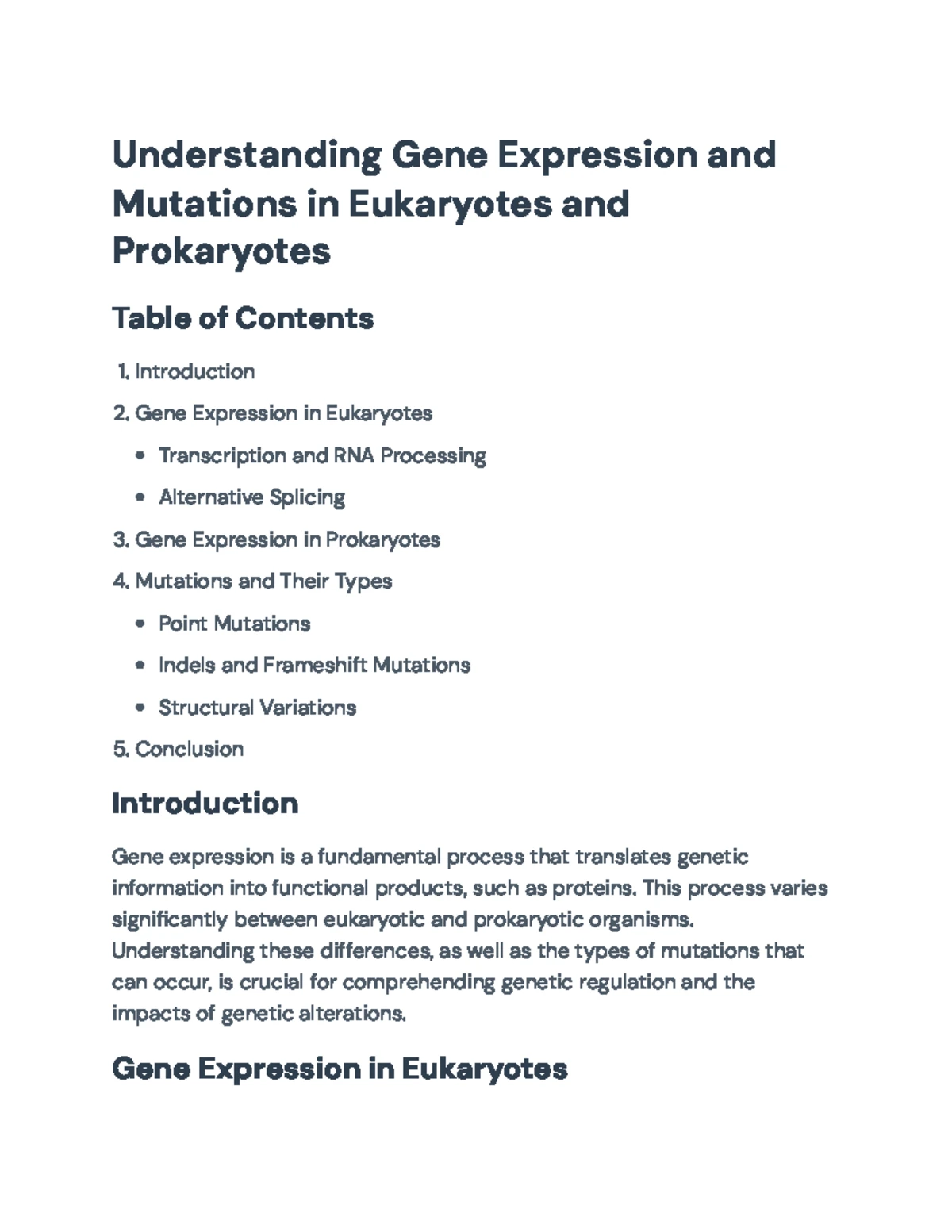 BIO 1203: Comprehensive Study Guide on Gene Expression & Translation ...
