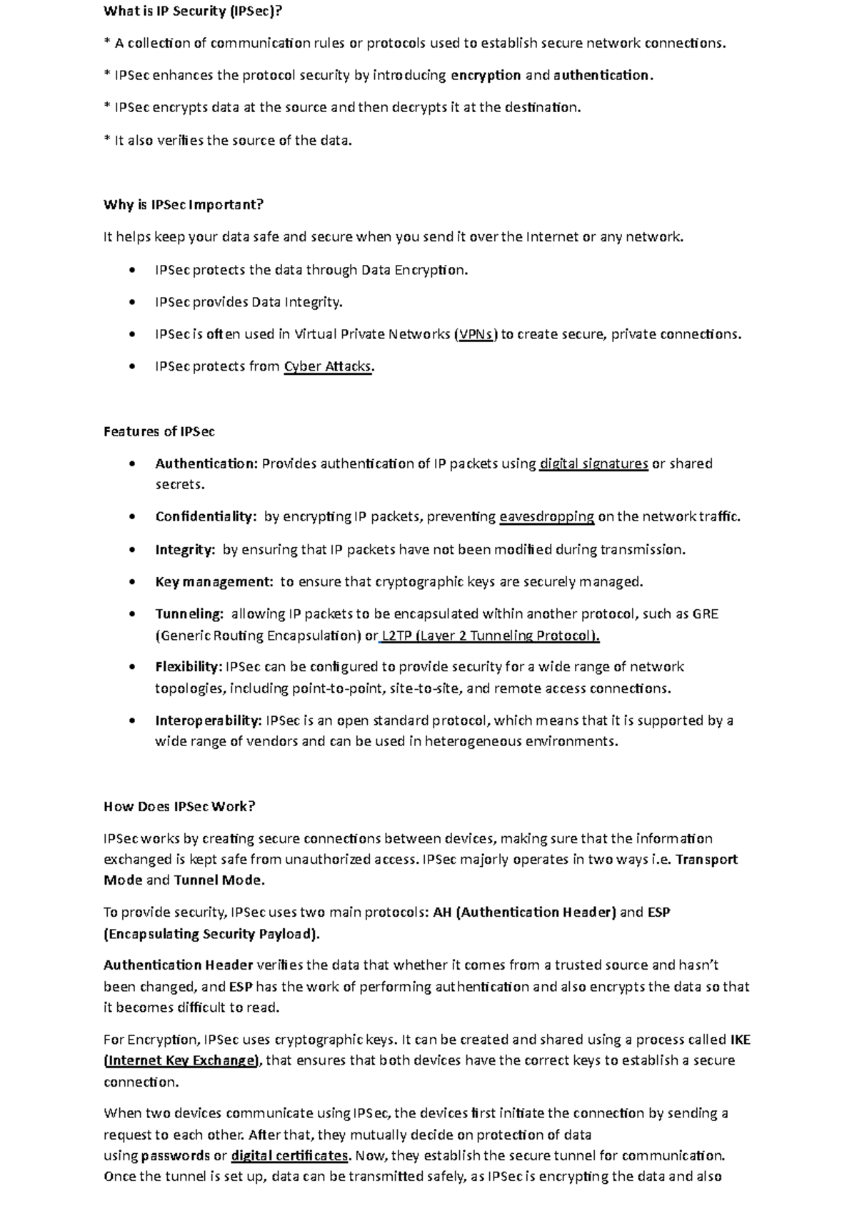 CNS 5 Anshika Shukla - cns unit 5 notes - What is IP Security (IPSec ...