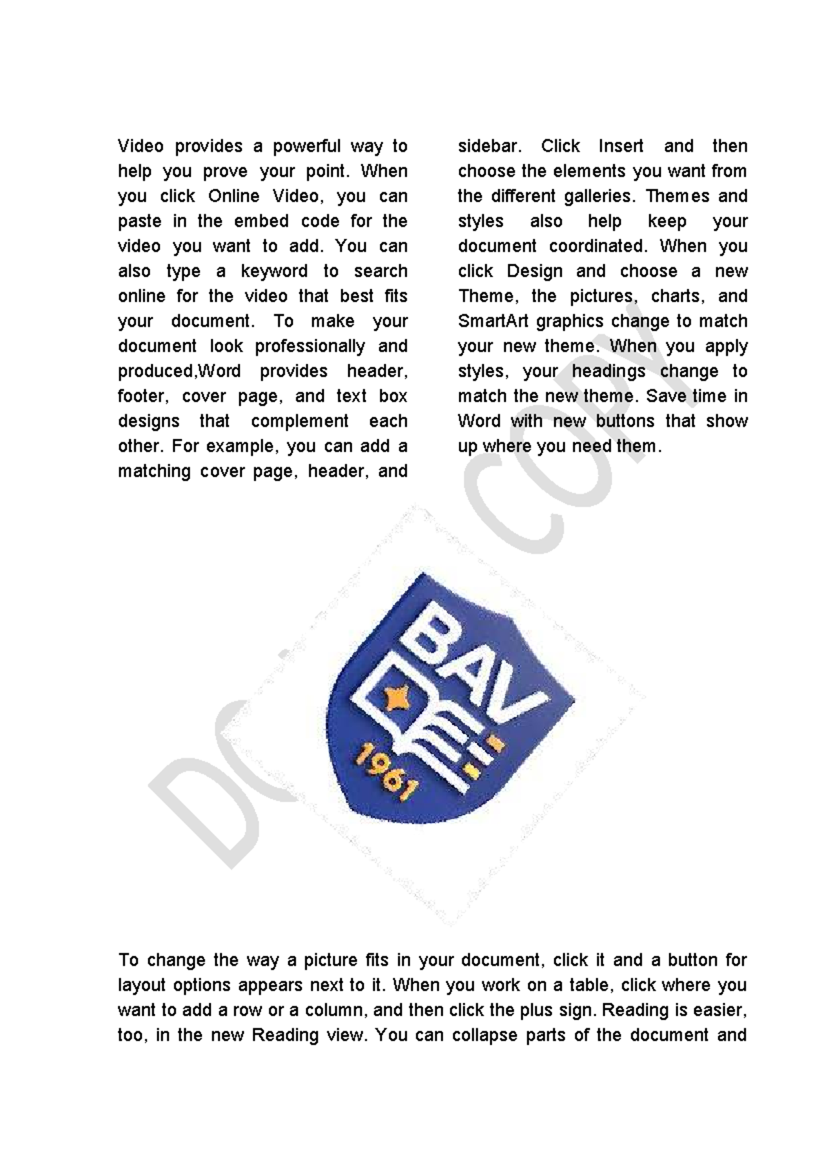 Word Document Design Tips and Video Integration (Course Code ...