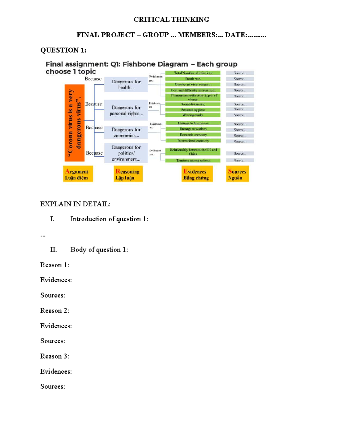 CRITICAL THINKING (CT101) FINAL PROJECT - GROUP ASSIGNMENT - Studocu