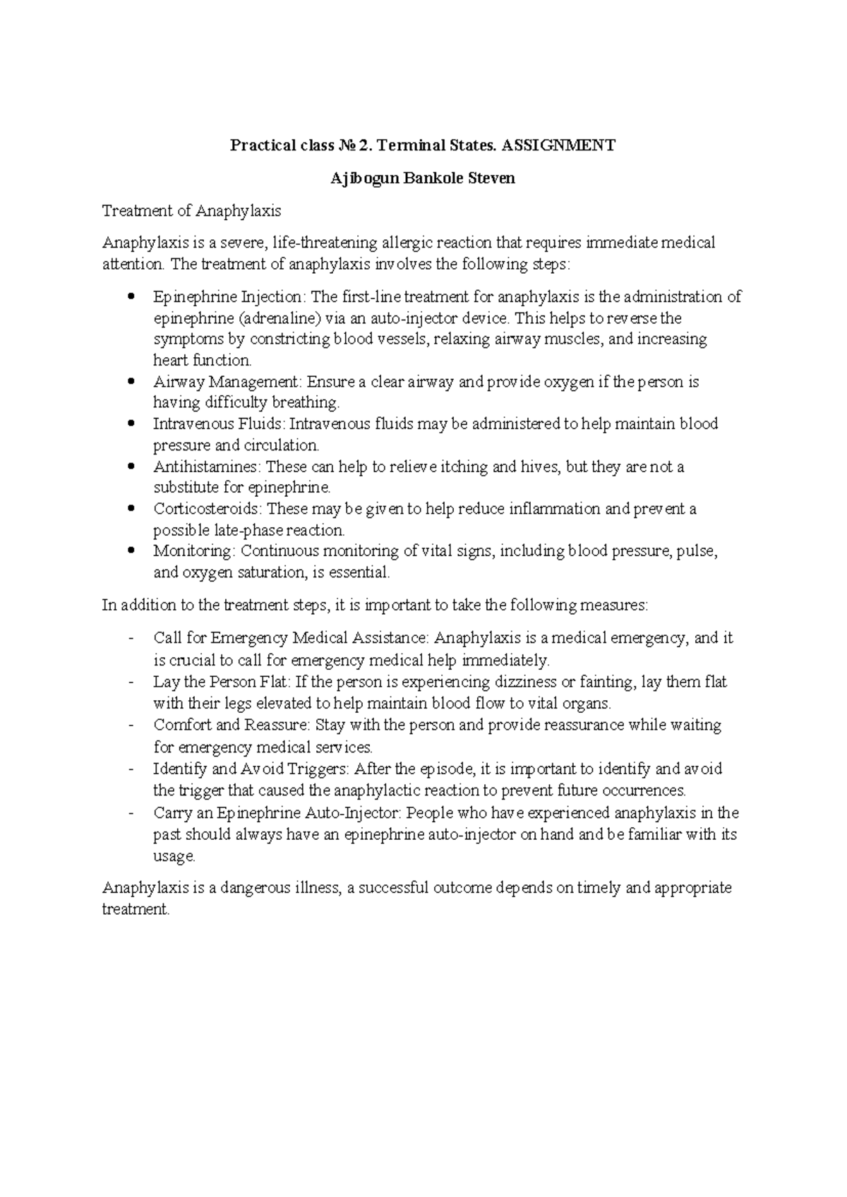 Practical class NO 2 Terminal States Assignment - Practical class No 2 ...