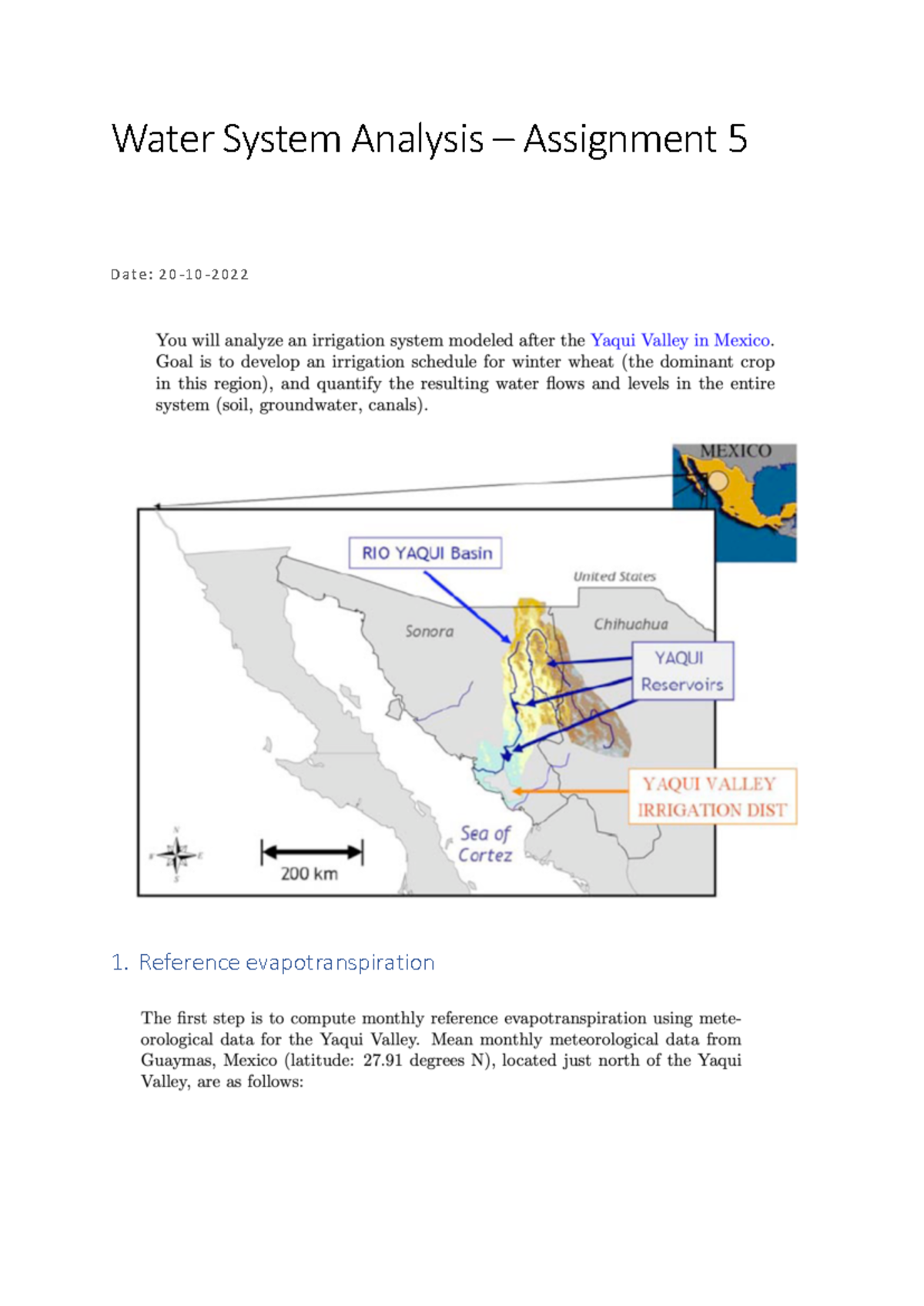 Grade 8 Water System Analysis - Assignment 5 Report - Studeersnel