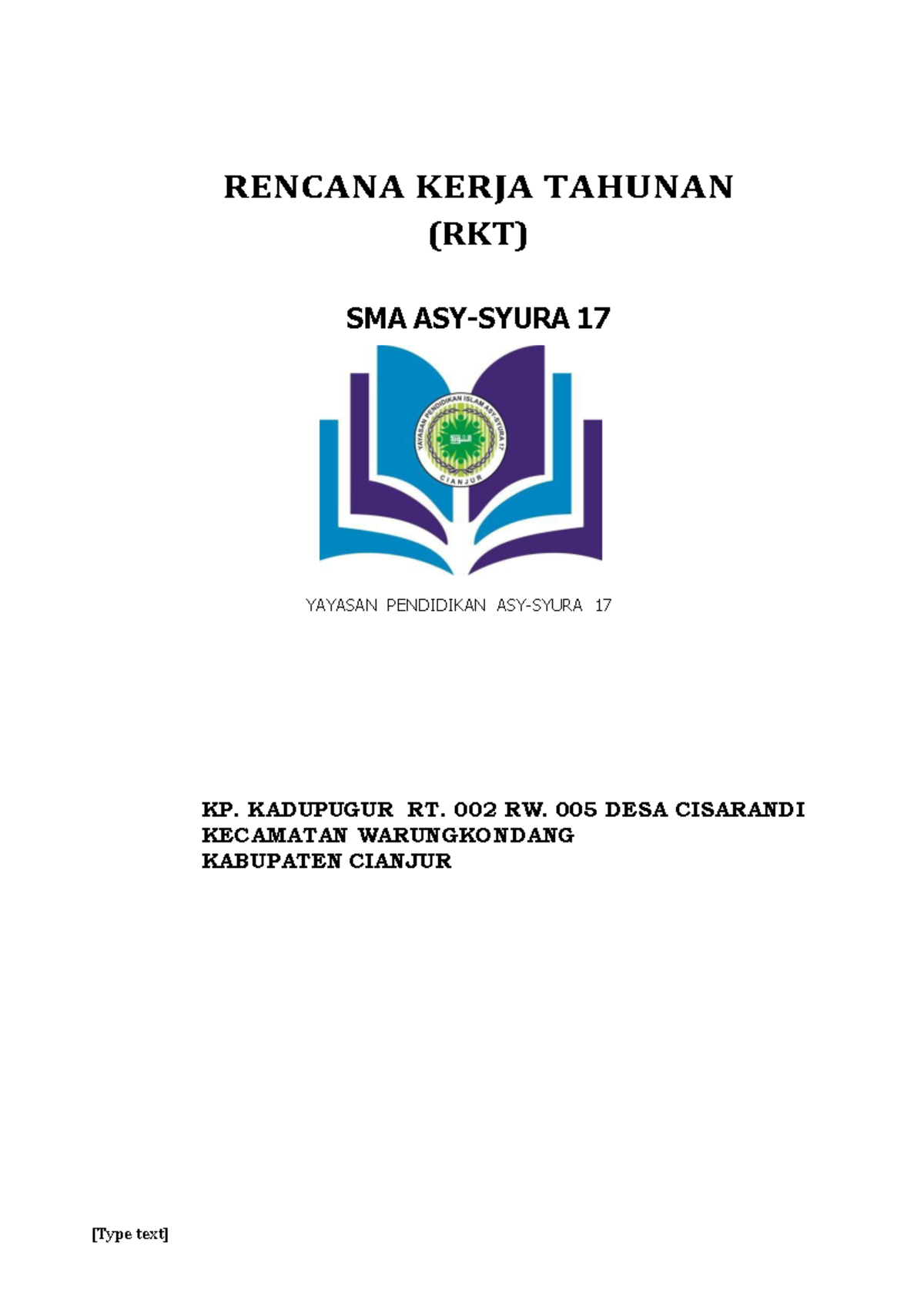 Rencana Kerja Tahunan (RKT) SMA 17 Tahun 2024-2025 - Studocu
