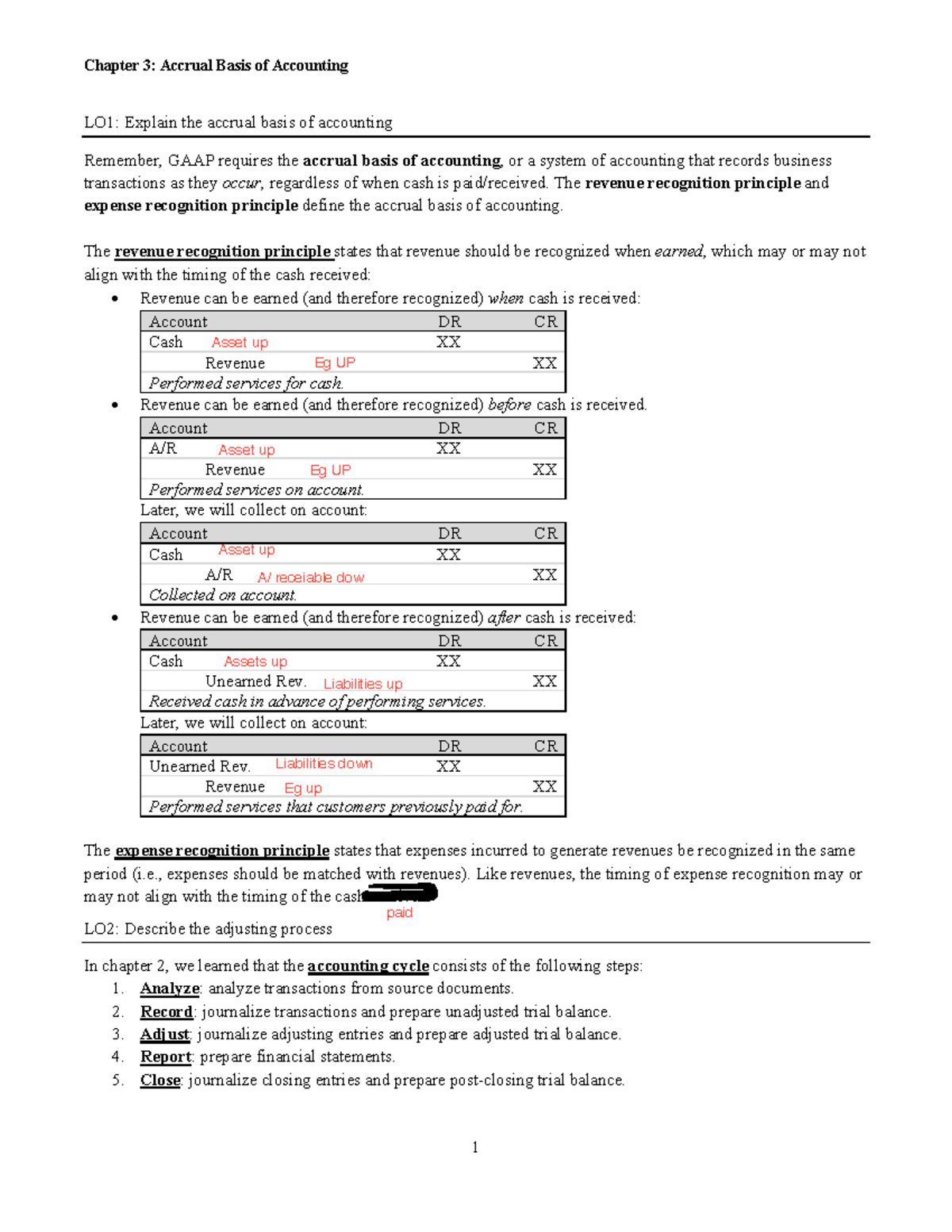 Chapter 3: Accrual Basis of Accounting Study Guide (03) - Studocu