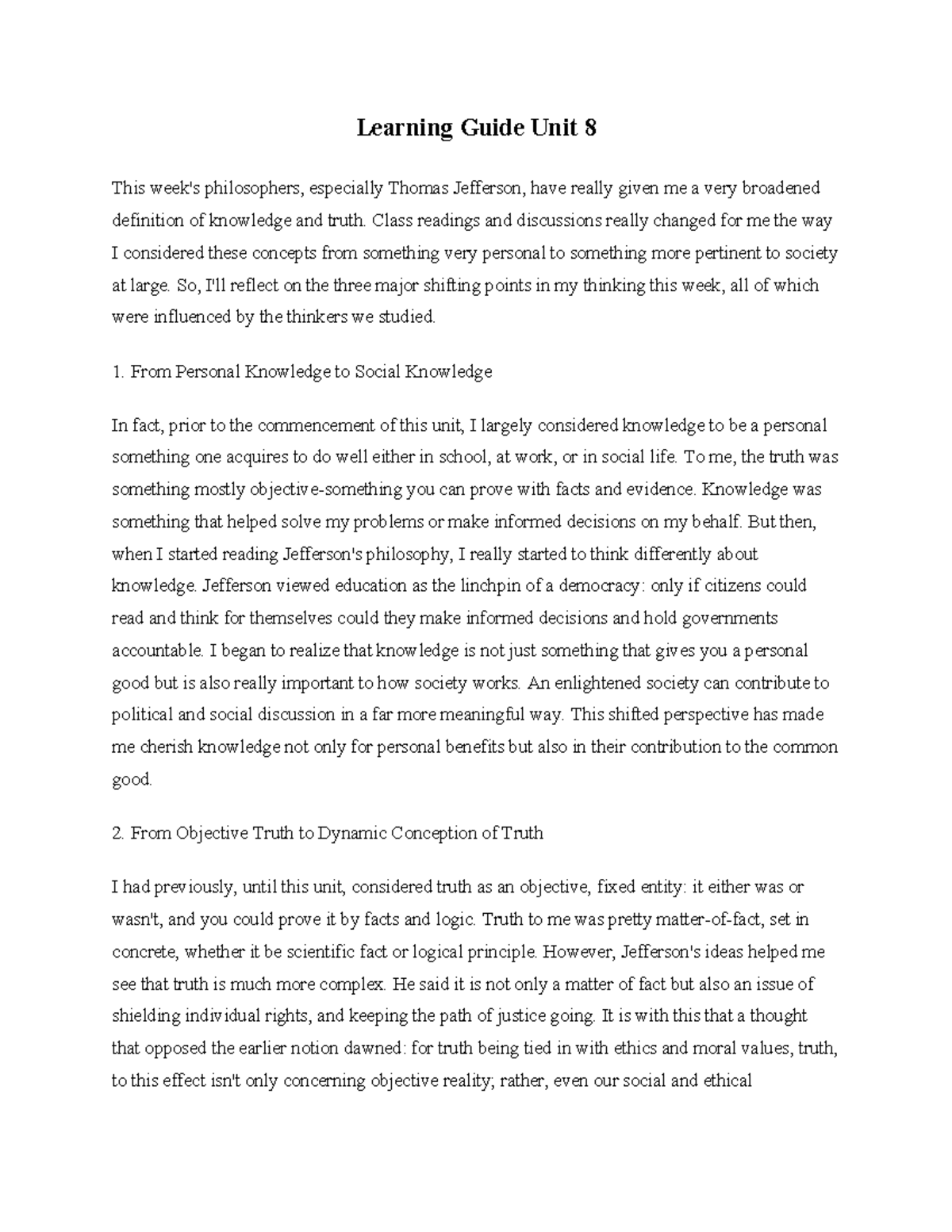 Learning Guide Unit PH 8 - Learning Guide Unit 8 This week's ...