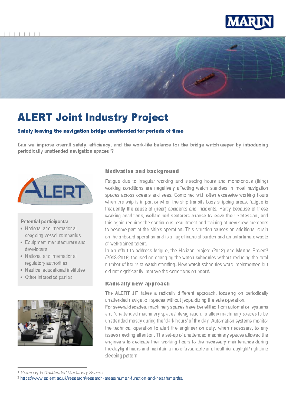 ALERT JIP: Enhancing Safety in Unattended Navigation Spaces - Studocu