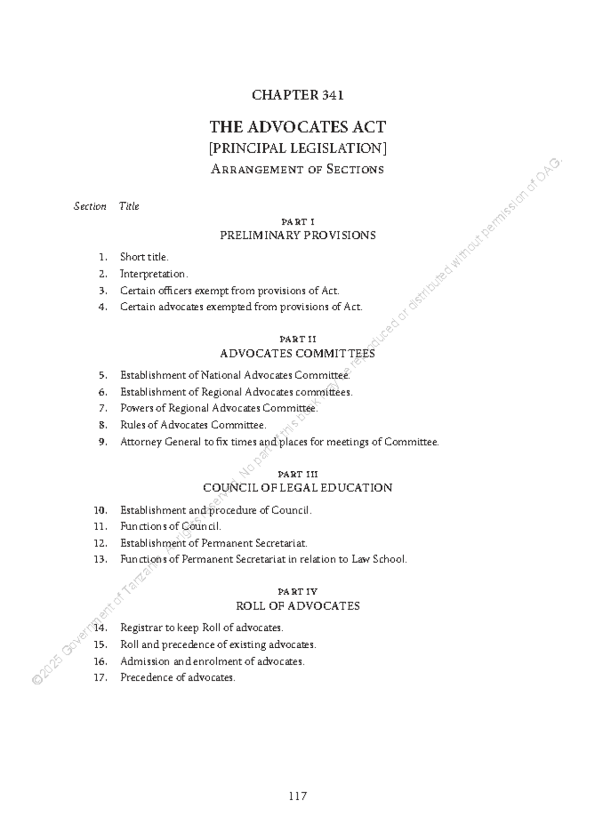 CHAPTER 341 ADVOCATES ACT: Comprehensive Overview and Provisions - Studocu