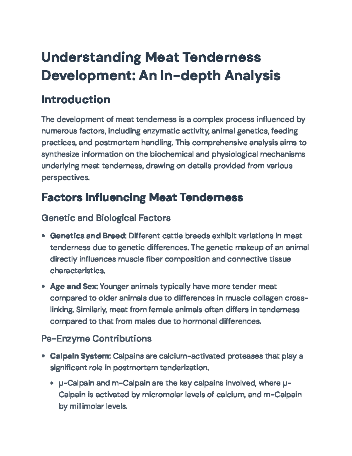 Understanding Meat Tenderness Development: A Comprehensive Analysis ...