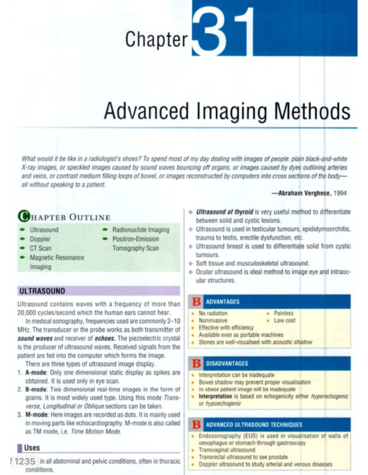 Chapter 31: Advanced Imaging Methods in Radiology (J,nm) - Studocu